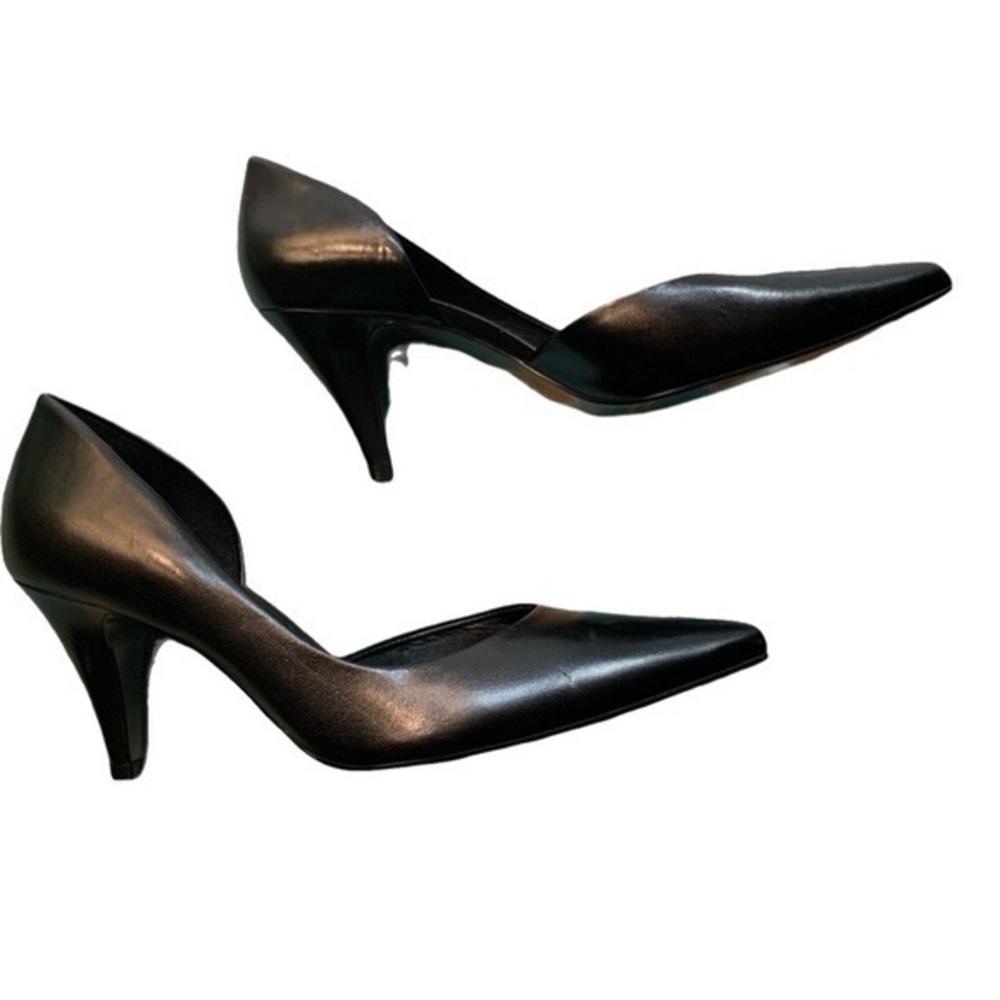 NWOT Gianna Bini Black Leather Pumps Sz 6